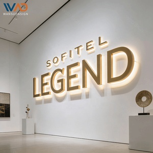 Insegna 3D in Acciaio Inox Retroilluminata per Logo Aziendale, Lettere in Metallo Personalizzate con Effetto Luminoso per Hotel e Resort di Lusso - Product Image 4