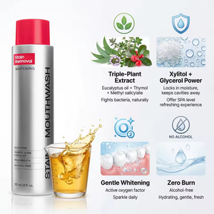 Enjuague <span class=keywords><strong>Bucal</strong></span> Suave Sin Alcohol, Fórmula Delicada que Limpia la Boca, Elimina el Mal Olor, Mantiene un Aliento Fresco Duradero para el Cuidado <span class=keywords><strong>Bucal</strong></span> Diario - Product Image 5