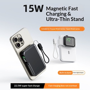 Cargador Inalámbrico Magnético, Banco de Energía de Carga Rápida de 10000 mAh y 22.5 W, Pantalla LED, Batería de Litio-Polímero, Cable de Plástico Ultrafino, Reloj Móvil - Product Image 4