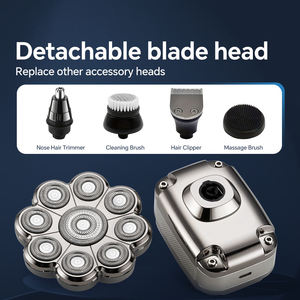 Rasoir Électrique Multifonctionnel 9D à Prix Abordable pour Hommes Chauves, Tondeuse 6-en-1 Rechargeable Sans Fil pour Barbe et Nez - Product Image 4