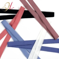 Vente en gros usine – Bande élastique en nylon de 20 mm, colorée, à bord picoté, pour sous-vêtements et soutien-gorge