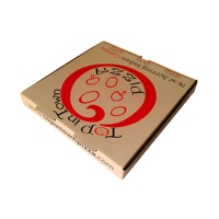 Caja de Pizza de Cartón Corrugado Reciclable y Ecológica con Logotipo Personalizado Impreso al por Mayor, con Lámina Dorada