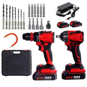 ชุดสว่านไฟฟ้า 21V กำลังสูง พร้อมประแจไขควงอเนกประสงค์ แรงบิด 200 นิวตันเมตร หัวจับแบบไม่ใช้กุญแจ ใช้พลังงานจากแบตเตอรี่ ชุดเครื่องมือ DIY - Product Image 3