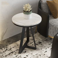 Table basse de luxe italienne minimaliste moderne rotative extensible pliable en acier inoxydable avec plateau en pierre pour salon TUOCHEN