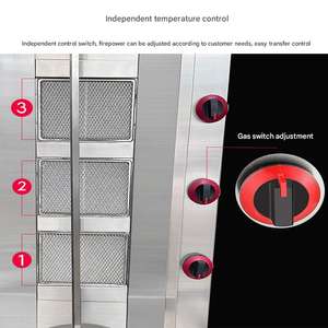 Parrilla de barbacoa eléctrica de 220V, rotación automática, Control de temperatura de parrilla independiente, <span class=keywords><strong>pollo</strong></span> asado de acero inoxidable 304 - Product Image 5