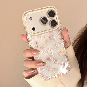 Coque transparente pour iPhone 17 Pro Max, motif fleurs colorées peintes à l'huile, style frais, compatible iPhone 16, coque souple pour iPhone 13, 15 - Product Image 3