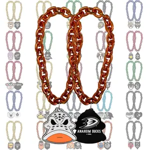 Imán Desmontable 3D Personalizable a Través de Bucle de Anillo Mascota Vibrante Fanchain Eva NFL Fan Collar de Cadena de Espuma con Luz Led