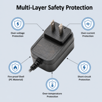 Adaptateur secteur 12V 1A 12W AC/DC certifié ETL, alimentation à découpage, prise murale US pour caméra de sécurité CCTV, routeur