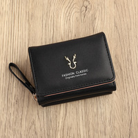 Dompet Koin Pendek Kulit PU Warna-warni Model Terbaru Laris untuk Wanita, Tempat Kartu, Dompet Kecil Wanita, Dompet Mini Hasp