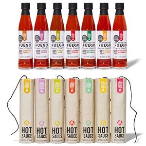 Set <span class=keywords><strong>de</strong></span> Regalo <span class=keywords><strong>de</strong></span> Salsas Picantes en Botellas <span class=keywords><strong>de</strong></span> Vidrio, Diseño Moderno, Empaque Original, Incluye Sabores Habanero, Ghost Pepper y Smoky Bourbon - Product Image 2