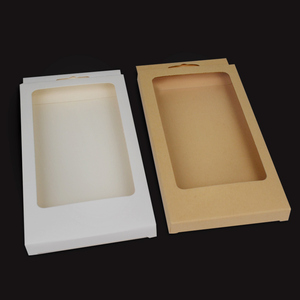 Экологически чистый чехол для телефона с логотипом на заказ, упаковочная коробка из крафт-бумаги с окошком из ПВХ - Product Image 3
