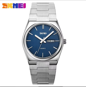 Skmei jam tangan kuarsa untuk pria, arloji asli mewah 9288, jam tangan bisnis modis bahan baja tahan karat untuk pria - Product Image 2
