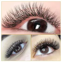 Extensions de cils individuels de haute qualité YY CC BSF ultra-douces, racine naturelle, sans effet de volume, 6-18mm mixtes, pour éventails faciles à poser LC