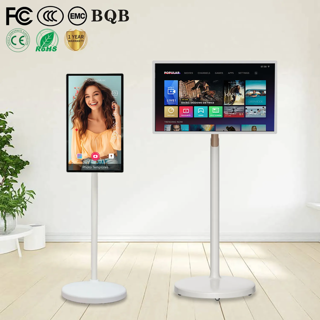 Eimio 21.5inch LED 4+64G Wireless Touch Smart Screen Android 12 1080p Full HD 5/9H Battery Life Live Stream Smart TV