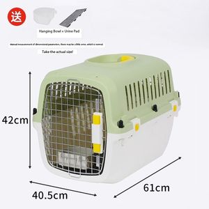 Plastik köpek kulübesi haddeleme, havayolu onaylı tel kapı seyahat köpek sandık, küçük köpekler orta köpekler için köpek taşıyıcılar - Product Image 6