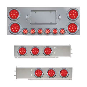 Barra de Luces Traseras con Resorte y Lente LED Roja con Patrón de Pernos de 2.5 Pulgadas, Caja de Luces Traseras de Freno y Direccional - Product Image 4