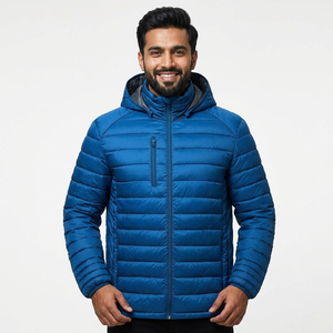 Wholesale Lightweight Casual Outdoor Puffer <b>Jacket</b> Customized <b>Waterproof</b> Winter Season with Hooded Collar Puffer <b>Jacket</b> - Product Image 1