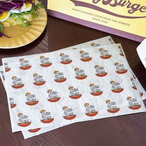 Customizable Food Grade <b>Biodegradable</b> Eco-Friendly Disposable Single Sided Grease Resistant Wrapping <b>Paper</b> for Burger Fries - Product Image 5