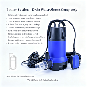 <span class=keywords><strong>Pompe</strong></span> submersible <span class=keywords><strong>à</strong></span> eaux usées en plastique <span class=keywords><strong>à</strong></span> haut débit et basse pression avec interrupteur <span class=keywords><strong>à</strong></span> flotteur 230V, <span class=keywords><strong>pompe</strong></span> de puisard portable pour drainage de jardin et <span class=keywords><strong>piscine</strong></span> - Product Image 2