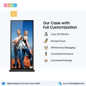 Écran tactile complet de signalisation numérique ultra mince 4K publicité debout au sol équipement de jeu affichage LCD vertical totem intérieur - Product Image 4