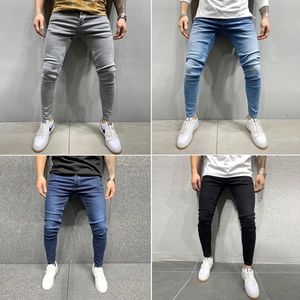 Trendi Người Đàn Ông Jean Vá Jean Không Có Thương Hiệu Da Người Đàn Ông Bleach Denim Cotton Jeans Đá OEM Spandex Kỹ Thuật Phai Phai Phong Cách Bay Vải Biker - Product Image 2