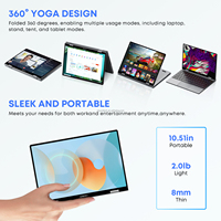 CHUWI Potente Mini Laptop Yoga 10.51 Pulgadas MiniBook X Intel U300 16GB LPDDR4 512GB SSD Computadora Portátil