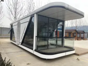 Design moderno cabina in acciaio Apple nuova confezione piatta Container casa Container modificato Container