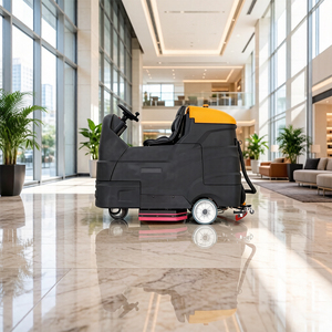 Ride on Scrubber Automatic Floor Cleaner, Battery Powered Wide Area Coverage Low Noise Design, for Indoor Commercial Use - Product Image 2