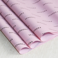 Papier de soie personnalisé papier d'emballage écologique rose et violet pour emballage avec logo