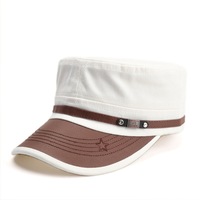Gorra de Béisbol Vintage de Cuero con Visera de Patchwork, Estilo Casual Unisex, Bordada con Estrella de Cinco Puntas, Gorra para el Sol