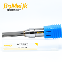 BoMeiJK TCT 2 Flute 45 Helix Straight Router Bit Multi-Material Carbide Cutter for Wood & Plastic ODM OEM Customizable HRC65
