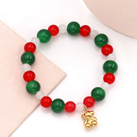 Bracelet en acier inoxydable de haute qualité avec breloque ours audacieux, bijou perlé pour femme, style Tusi espagnol