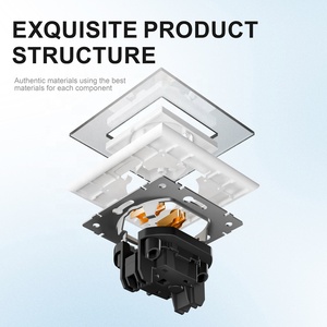 Hot bán EU tiêu chuẩn CE cấp giấy chứng nhận 16A pháp ổ cắm với Cổng USB kép ổ cắm loại A + C 2.1A / DC 5V Tempered Glass Bảng điều chỉnh - Product Image 6