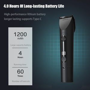 Kit de Afeitado Profesional para Hombre con Cortadora de Pelo y Barba de Cerámica USB, Cuchilla Ajustable e Impermeabilidad IPX7 - Product Image 6