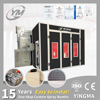 Station de peinture personnelle 24 kW, chauffage infrarouge électrique, 3 portes en aluminium, installation facile, homologuée CE, filtre haute efficacité, cabine de pulvérisation