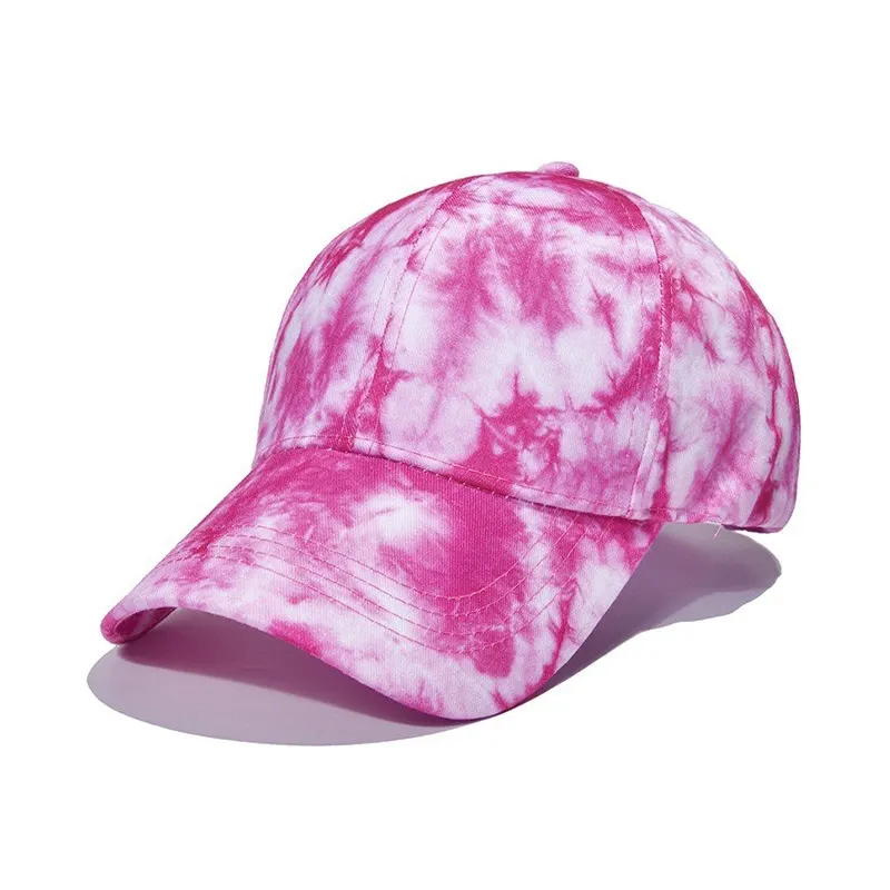 Nuovo cappello sportivo a 6 pannelli colorato alla moda con stampa Tie Tie Dye cappellino da Baseball