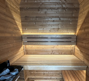 Usine directement fournir en plein air 6 personne Red Cedar Cube <span class=keywords><strong>Suna</strong></span> avec cuisinière électrique - Product Image 4