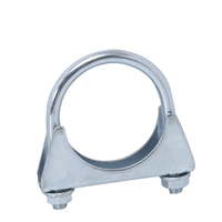 Collier de serrage métrique pour tuyau d'échappement en acier au carbone galvanisé, compatible OEM, pour fixation droite