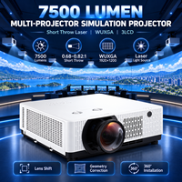 Système de projection de simulation grand écran 7500 lumens, projecteur laser pour centre de formation et laboratoire de simulation