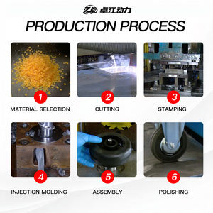 Doppel lager Industrielle Hoch leistungs rolle 330kg Geladen 4/5/6/8 Zoll Polyurethan Material Nachlauf wagen Lenk rollen - Product Image 3