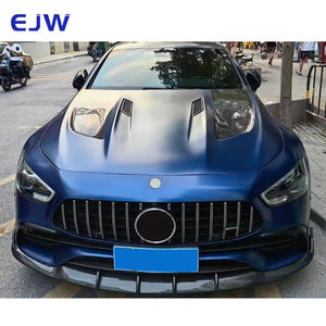 Capot moteur en Fiber de carbone sec de Style <span class=keywords><strong>SLC</strong></span> de haute qualité pour 2017-2019 pour Mercedes Benz <span class=keywords><strong>AMG</strong></span> GT Modification comprend des boulons New Condi - Product Image 1