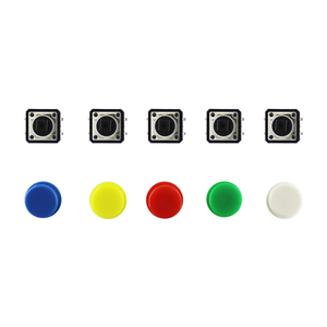 Botón Táctil de Microinterruptor de 5 Colores, Interruptor de Botón Pulsador Momentáneo, 25 Piezas/Juego, 12*12*7.3MM - Product Image 4