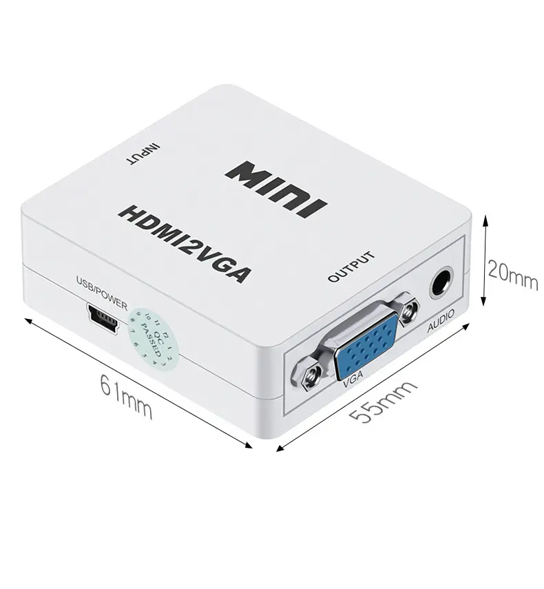 HDM1เป็น VGA Converter HD VGA แปลง1080P เสียงและวิดีโออะแดปเตอร์ HDM1 1960*1080P AV ไปเป็น HDM1