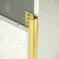 Profilé en aluminium anodisé doré sur mesure pour carrelage, profil flexible en aluminium pour nez de marche, bordure de carrelage métallique, profil de protection