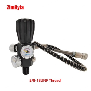 Valve de remplissage de réservoir d'air haute pression 5/8-18UNF 4500Psi en alliage d'aluminium noir, station de remplissage, tuyau PCP amélioré, personnalisable OEM - Product Image 1