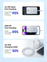 Chargeur solaire portable multifonctionnel Funxim Mini Capsule, magnétique sans fil, 15W, super rapide, avec support de téléphone Type-C