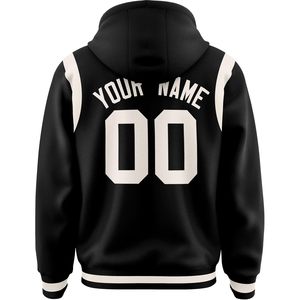 Chaqueta Varsity Personalizada para Hombre con Capucha, Bordado de Nombre y Número, Chaqueta Deportiva con Botones, Chaqueta Informal de Forro Polar para Otoño - Product Image 2