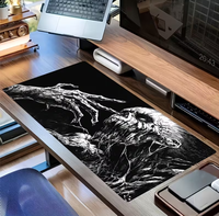 Grand tapis de bureau pour jeux vidéo Dark Skeleton Monster, noir et blanc, art gothique, XXL, tapis de souris