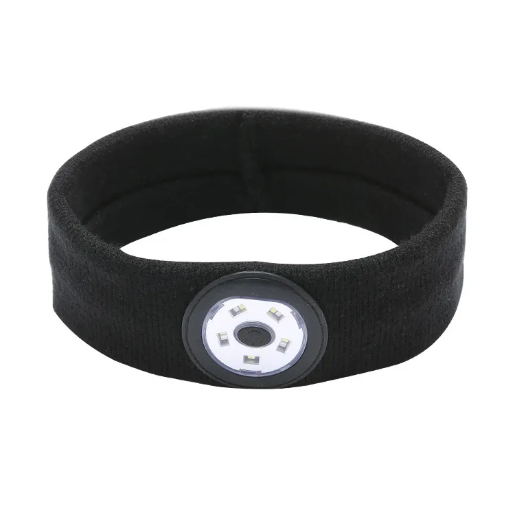 Buitensport Werk Hoofdband Comfortabele Acryl Stretch Hoofdband Zweetband Met Led Licht