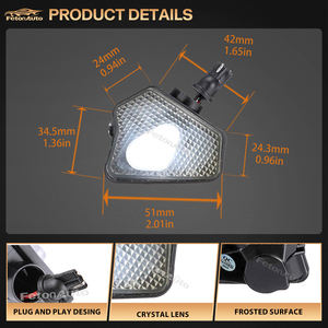 ไฟบ่อกระจก LED สีขาวแบบใหม่สำหรับรถ Mercedes <span class=keywords><strong>benza</strong></span> Class W242 W176 W246 C E CLA GLK Class โคมไฟต้อนรับ - Product Image 3